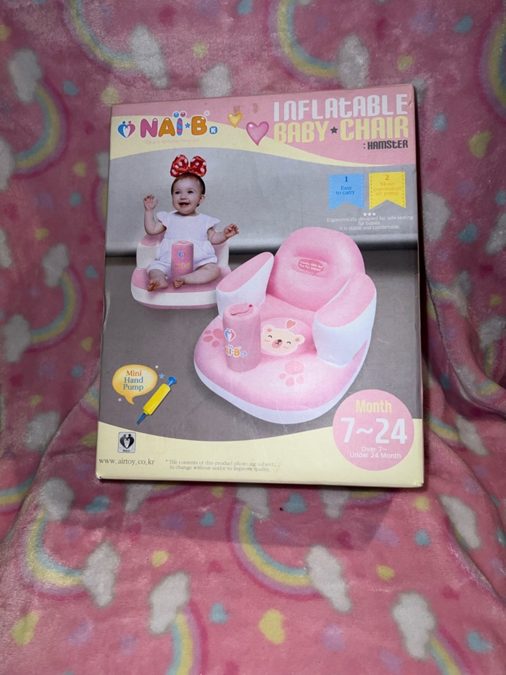 Pink Inflatable Baby Chair